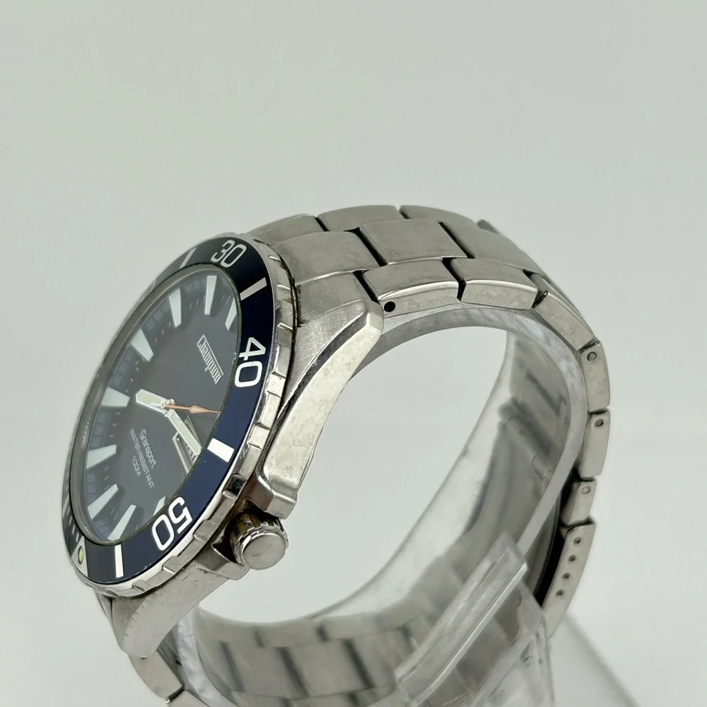 Vintage CHAMPION Sapphire Blue Dial Men's Quartz Watch #501